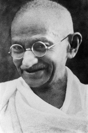 Gandhi foto retrato en blanco y negro